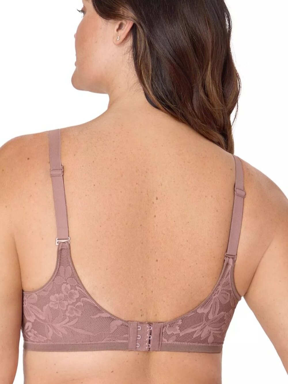 #1664 Bali Women's Breathe Lace Underwire Bra DF7590 - Black/Almond - Picture 3 of 7